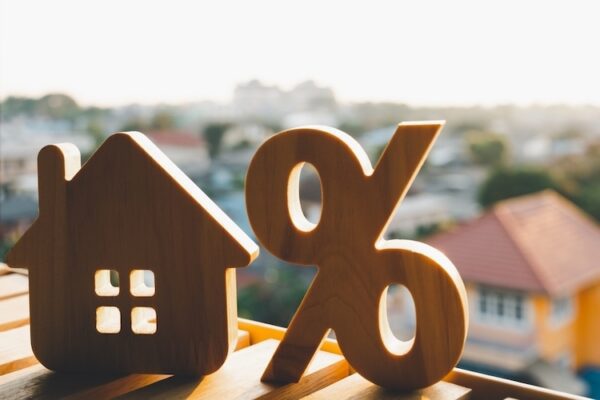 silhouette percentage house sign symbol icon