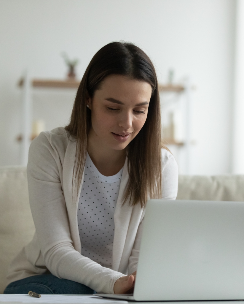 young woman on laptop