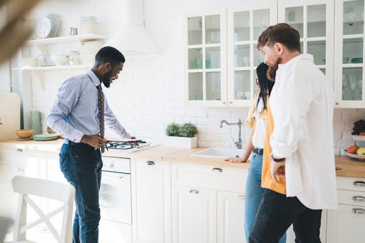 a couple having a home appraisal
