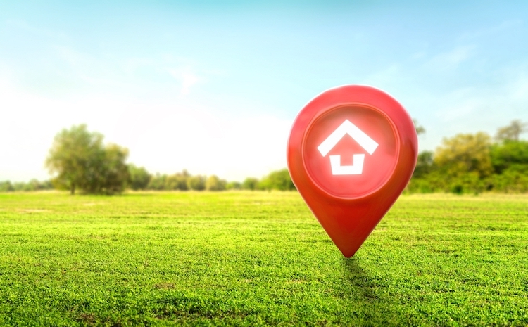 house symbol location pin icon