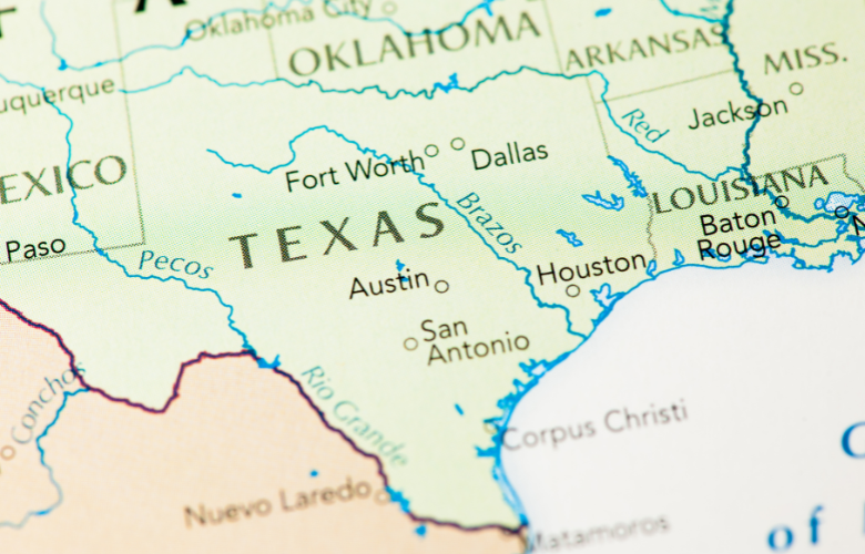 A map of Texas