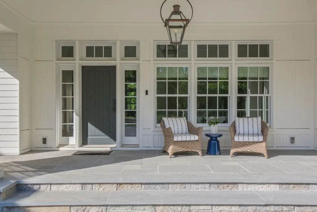 Front porch with two chairs